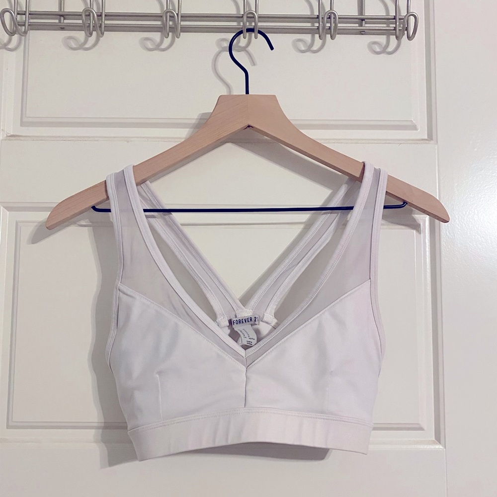 Forever 21 basic white sports bra
